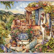 Схема вышивки «КИМ ДЖЕКОБС. ДАЧНЫЙ ДОМИК»