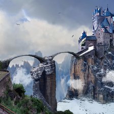 Схема вышивки «Таинственный замок»