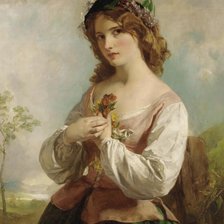 Схема вышивки «Портрет девушки»