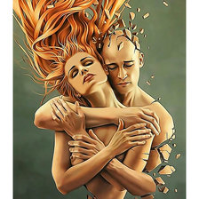 Схема вышивки «Двое.»