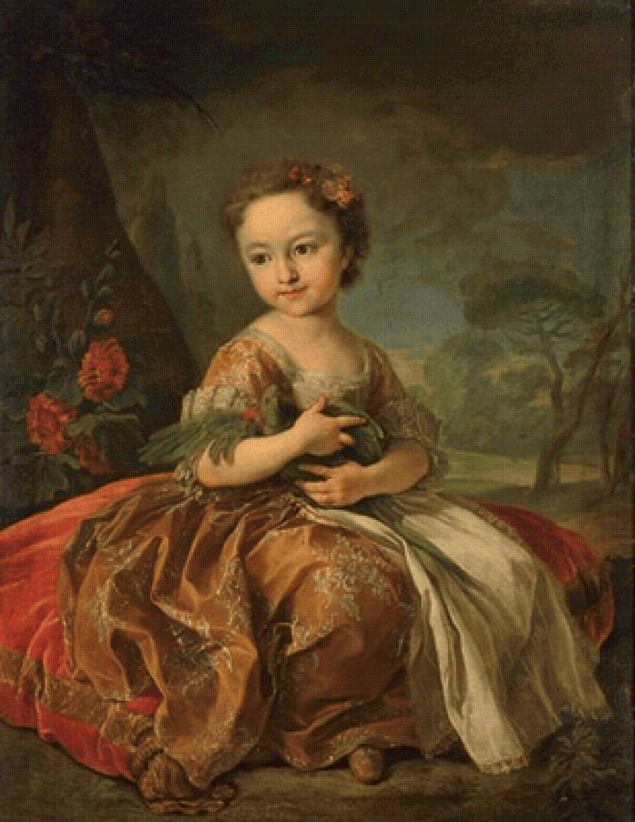 Мария Луиза Габриэлла Савойская. Девочка с попугаем - живопись, портрет, девочка, 18 век, попугай - предпросмотр