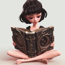 Схема вышивки «За чтением»