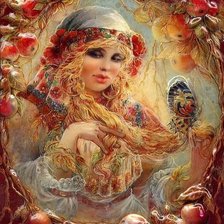 Схема вышивки «девушка»