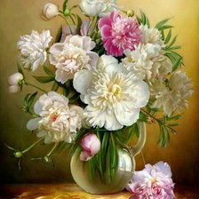 Схема вышивки «Пионы»