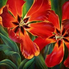 Схема вышивки «Тюльпаны»