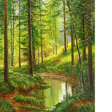 Схема вышивки «Лесной ручей»