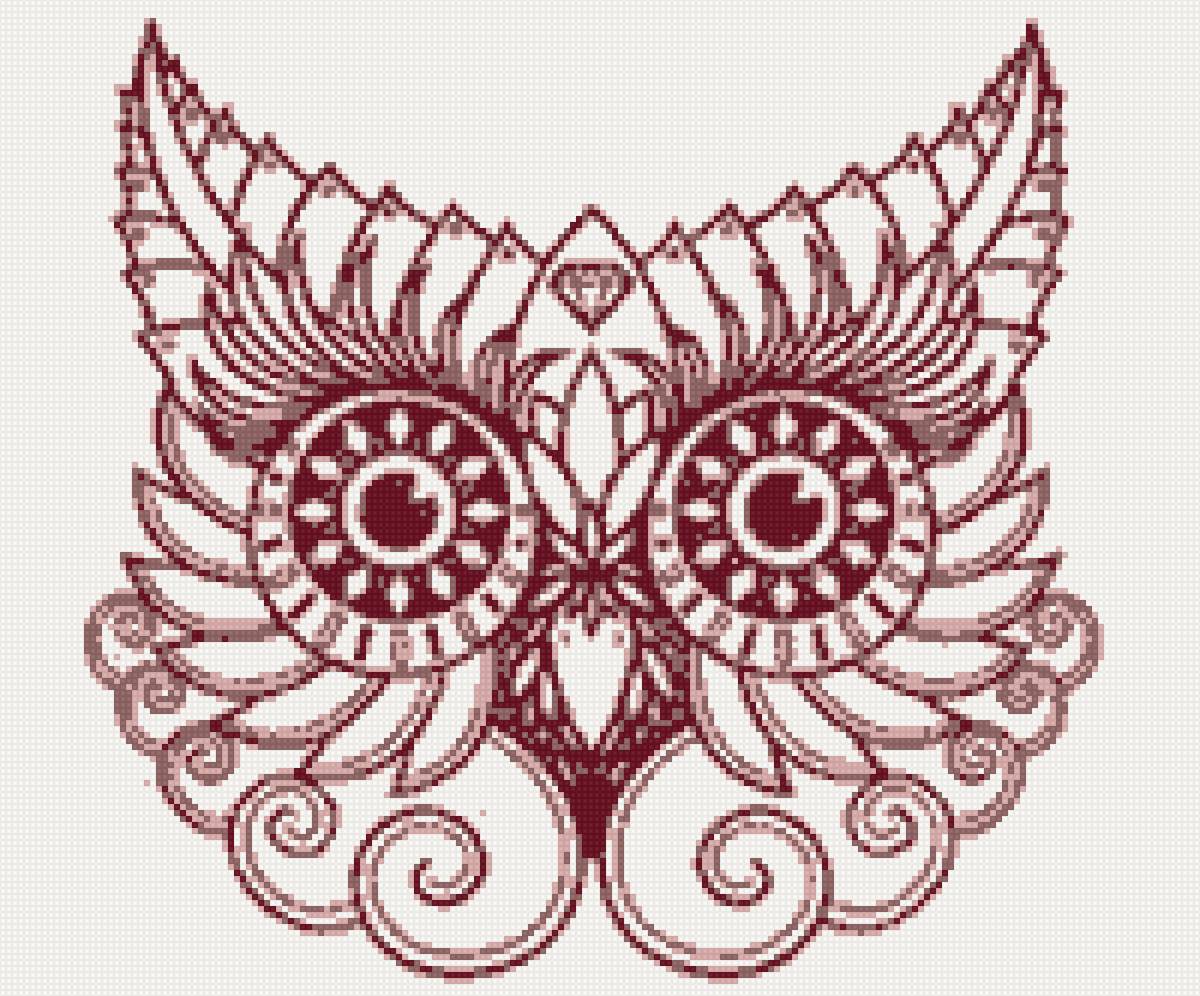 совушка - птицы, сова, подушка - предпросмотр