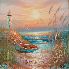 Схема вышивки «Маяк»