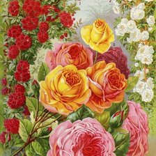 Схема вышивки «цветы»