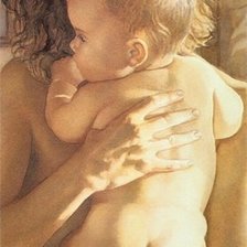 Схема вышивки «Мать с детем»