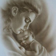 Схема вышивки «Мать с детем»