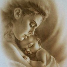 Схема вышивки «Мать с детем»