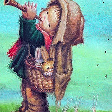 Схема вышивки «The Pied Piper of Snails.»