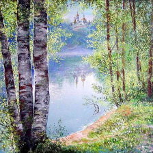 Схема вышивки «На берегу реки»