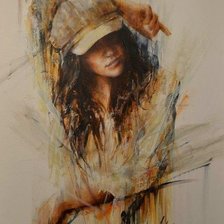 Схема вышивки «Девушка»