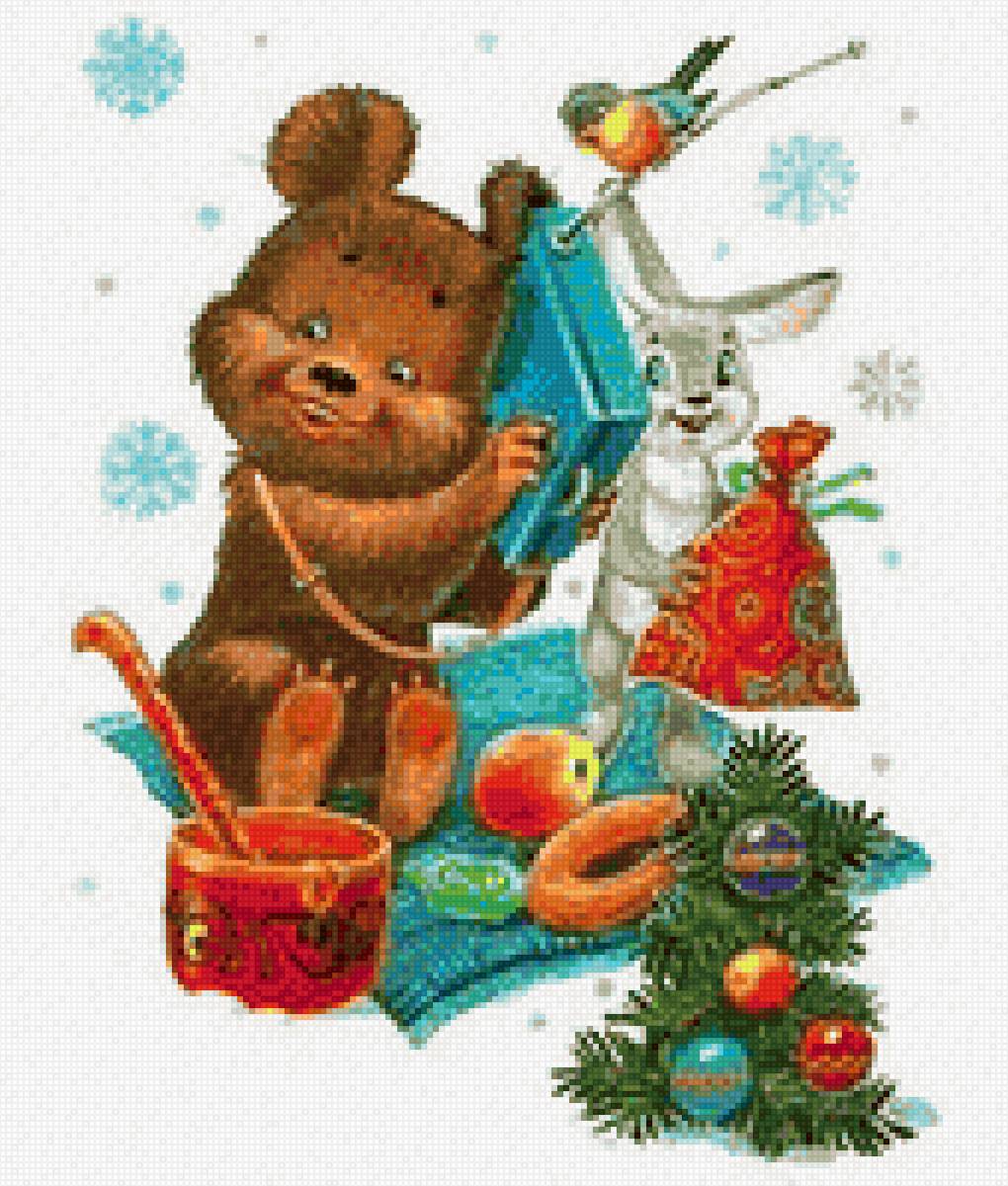 Новогодняя открытка - открытка, детям, новый год - предпросмотр