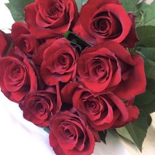 Схема вышивки «Букет алых роз»