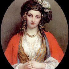 Схема вышивки «Портрет девушки. Жан-Франсуа Портель»