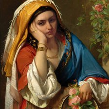 Схема вышивки «Портрет девушки. Жан-Франсуа Портель»