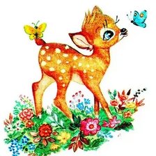 Схема вышивки «Бэмби»