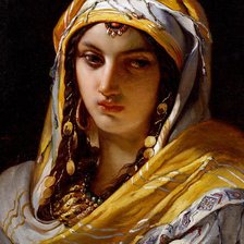 Схема вышивки «Восточная девушка. Жан-Франсуа Портель»