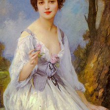 Схема вышивки «The Pink Rose.»