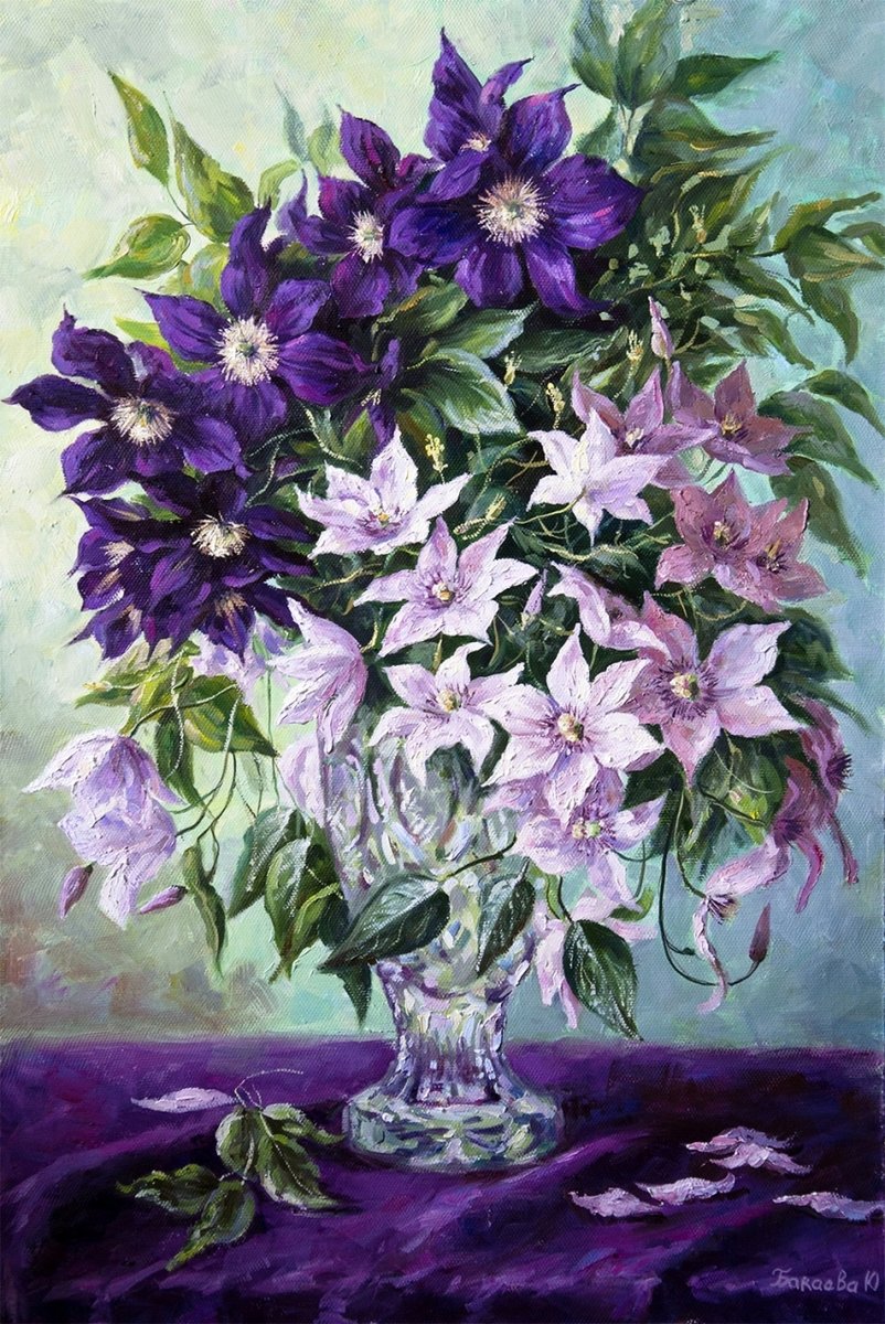Клематисы - цветы - оригинал