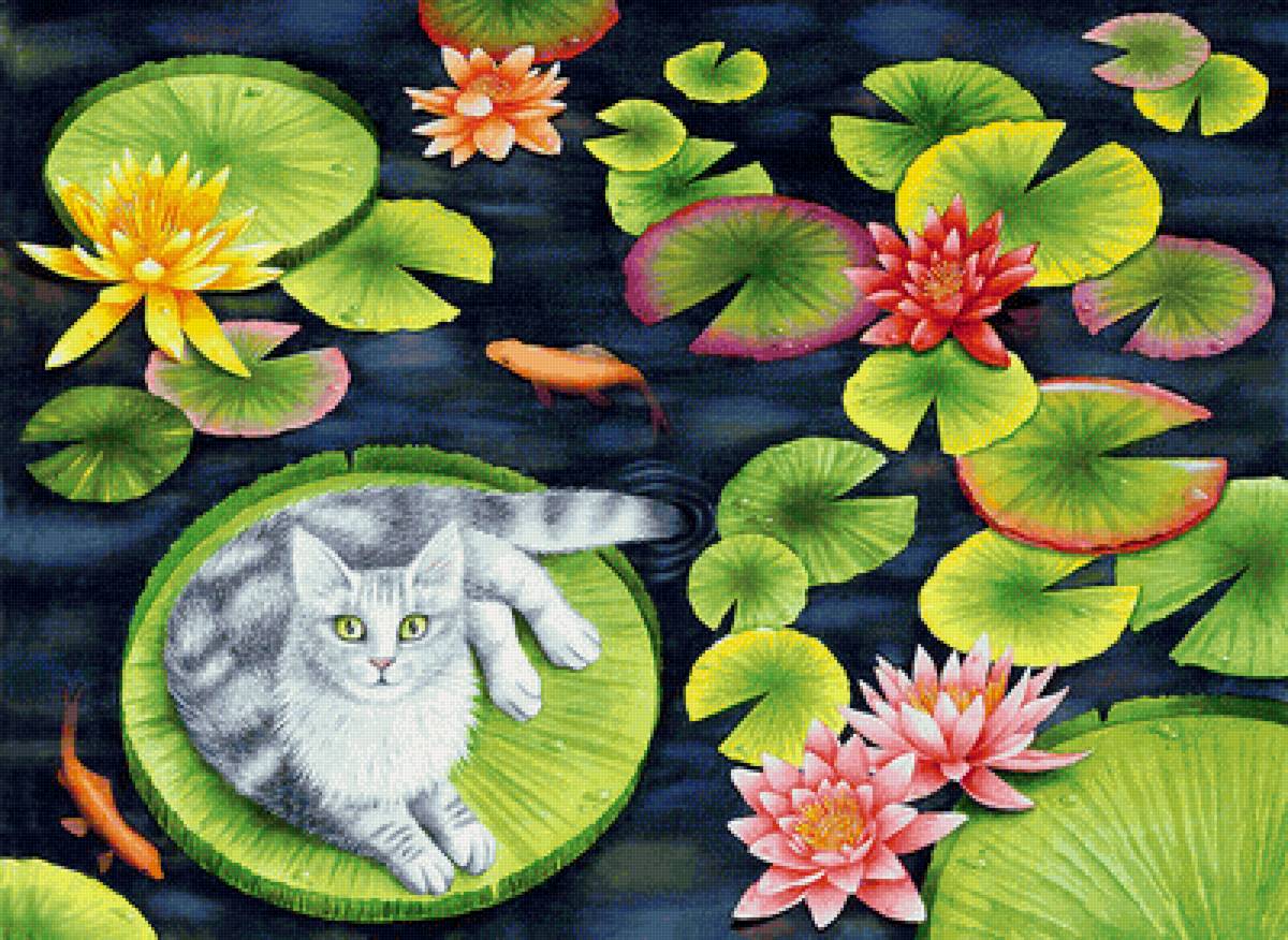 №2136997 - лилии, коа, кот - предпросмотр