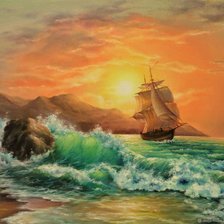 Схема вышивки «Буря»