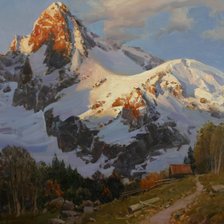 Схема вышивки «Утро в горах»