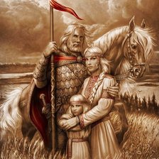 Схема вышивки «Славянская семья»