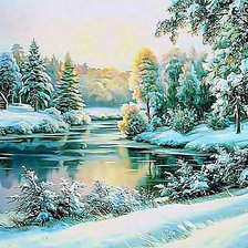 Схема вышивки «Зимний пейзаж»