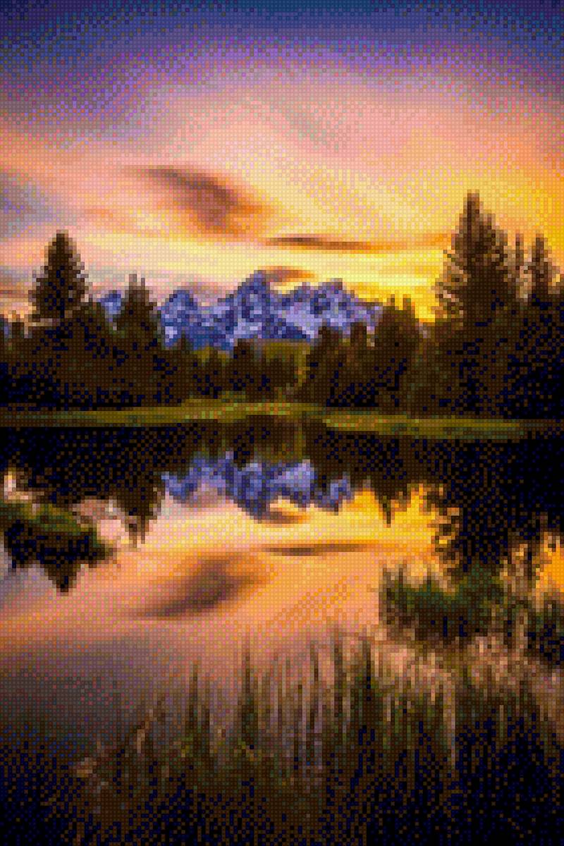 Закат - природа, пейзаж, закат - предпросмотр