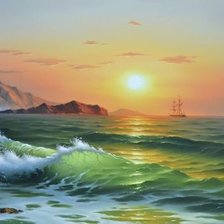 Схема вышивки «океан»