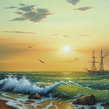 Схема вышивки «океан»