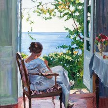 Схема вышивки «На даче в Алупке. 1915 г.»