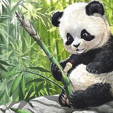 Схема вышивки «панда»