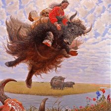 Схема вышивки «ВАН ИГУАН. ЛЕТАЮЩИЕ ДЕВУШКИ-4»