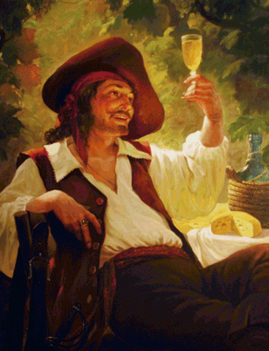 Бокал  вина,  по  картине  Андрея  Шишкина - предпросмотр