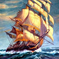 Схема вышивки «паруса»