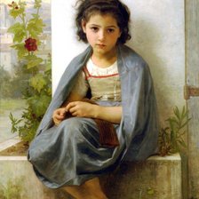 Схема вышивки «Портрет девочки. Бугро Вильям Адольф»