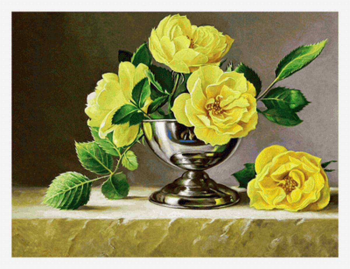 Серия "Букет". Розы - розы, флора, цветы, букет - предпросмотр