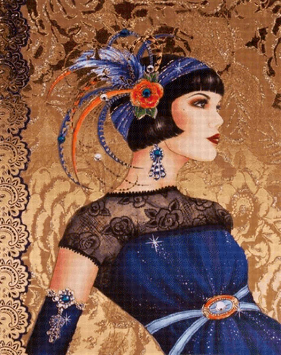 Женский портрет - нэп, женщина, 20-е годы, девушка, ретро, портрет - предпросмотр