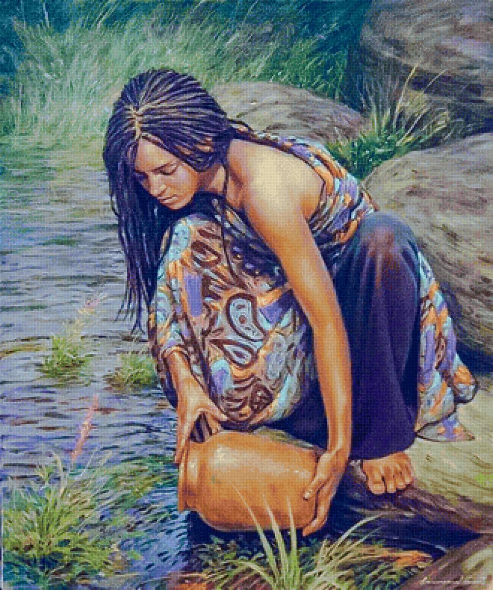 A Lady Filling the Jug. - scenarys.ladies. - предпросмотр