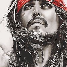 Схема вышивки «Джек Воробей»