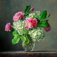 Схема вышивки «Букет роз»