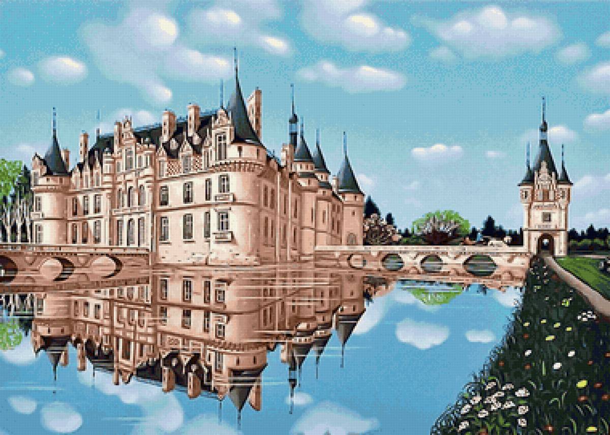 №2140004 - мост, замок, озеро, отражение - предпросмотр