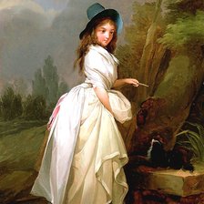 Louis Leopold Boilly. Девушка с собакой