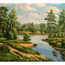 Схема вышивки «Летний пейзаж.»