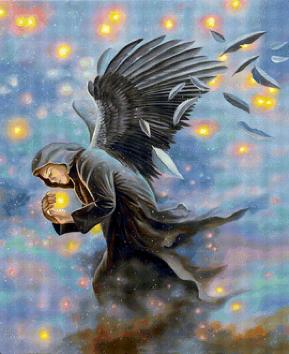 Худ. Деревенчук Черный ангел - ангел - предпросмотр